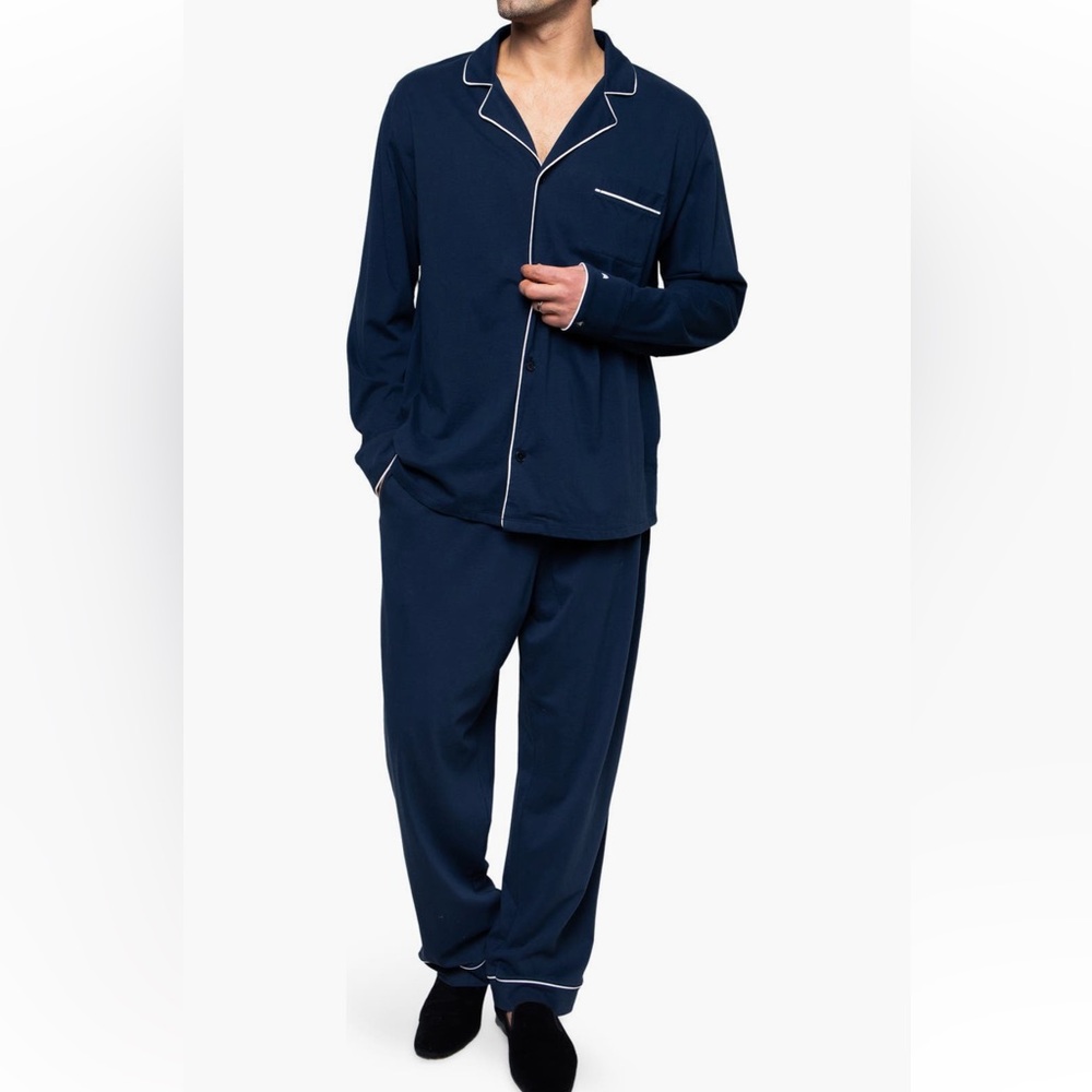 Petite Plum NEW M Men's Lux Pima Cotton Pajamas Set